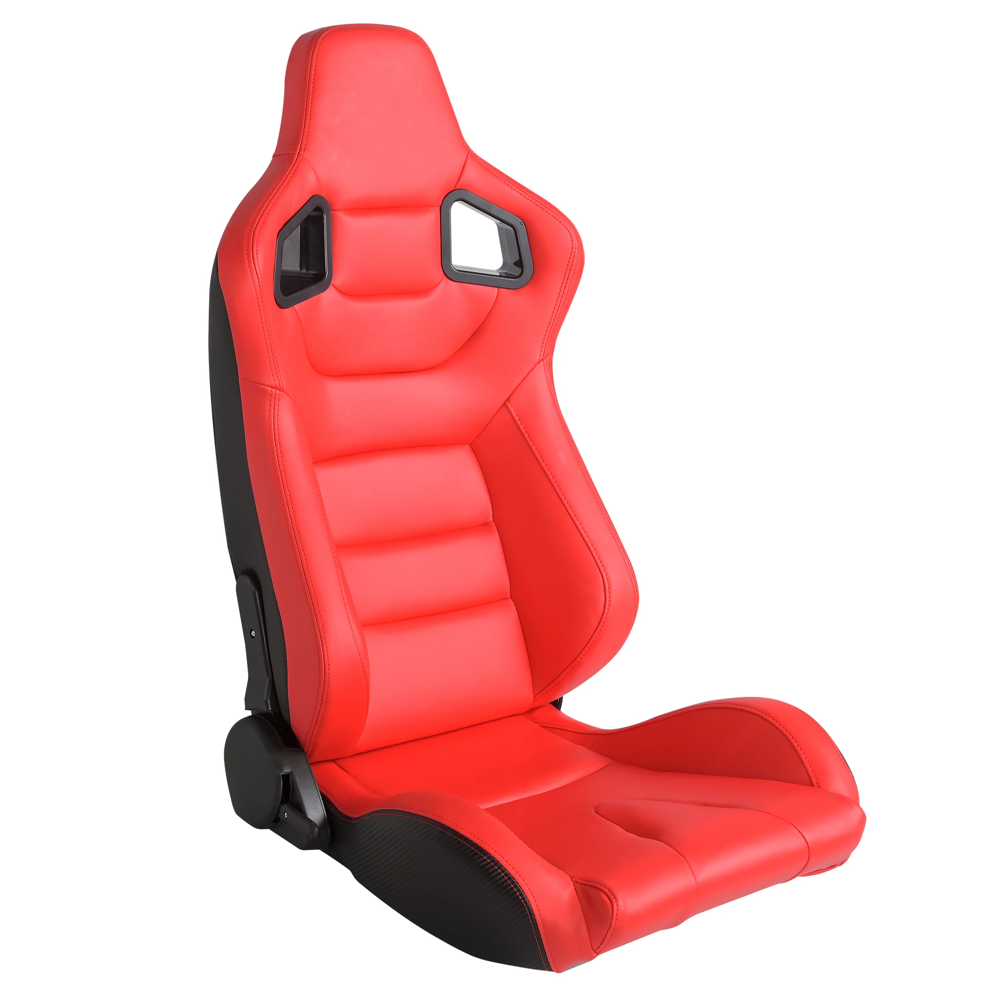

Гоночное сиденье 1041 Red Racing Seat: прочное, из ПВХ, универсальное, спортивное, регулируемое, для автомобиля.