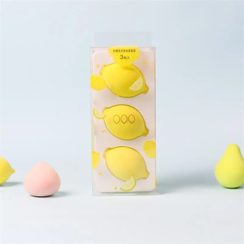 Wet & Dry Skin-Friendly Sponge Makeup Egg Powder Puff Beauty Eggs Fruit Series Kit Cute Mini Soft Beauty Tools Non-Powdered