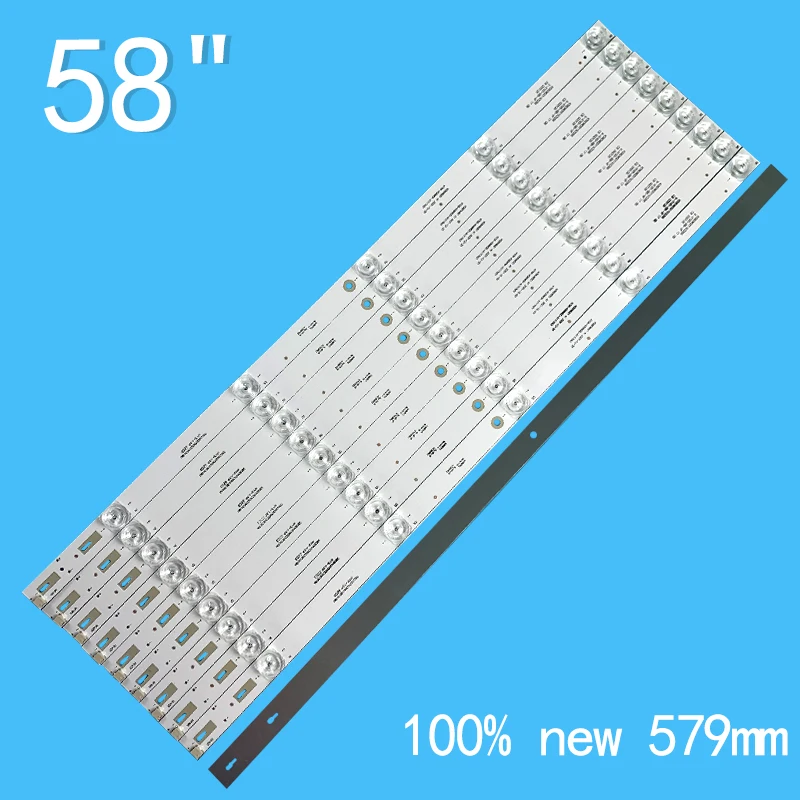 TV용 LED 백라이트, LED 5 개, 3V, 579mm, 58 인치, K580WDE1 A1, 4708-K58WDD-A2117N01, 4708-K58WDD-A1117N01, 10 개 세트