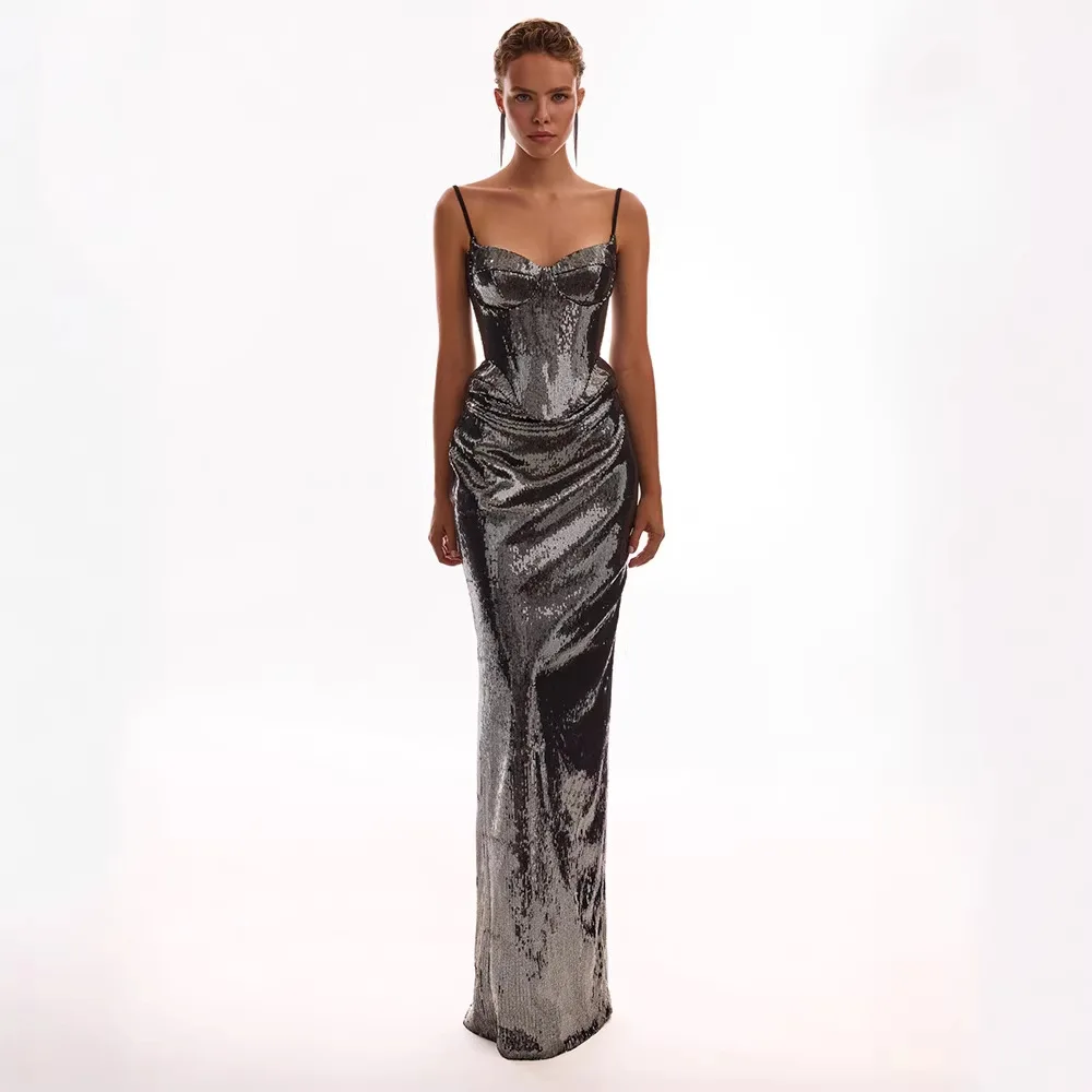 

Сексуальное фиолетовое платье из двух частей с пайетками: топ с открытой спиной на шнуровке и макси-юбка для женщин, наряды для ночного клуба, вечеринок, дней рождения, выпускных вечеров