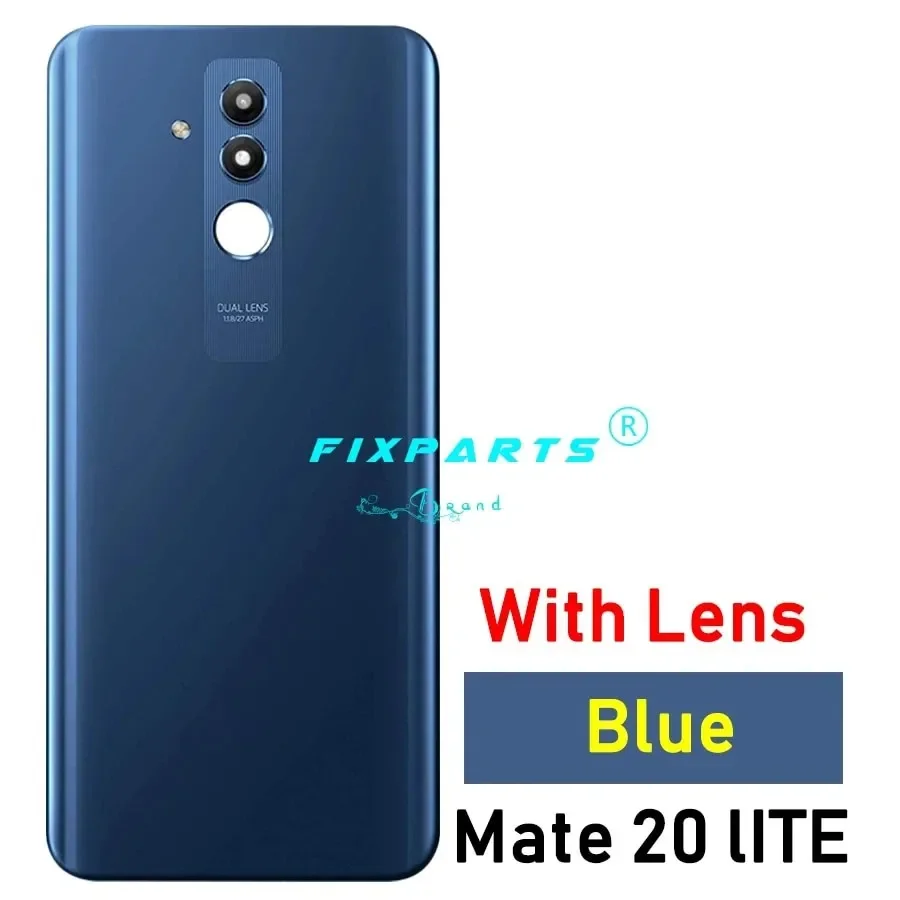 For Huawei Mate 20 Lite Back Battery Cover Glass Housing Door Case With Camera Lens Repair Parts Mate20 Lite Rear Housing Glass