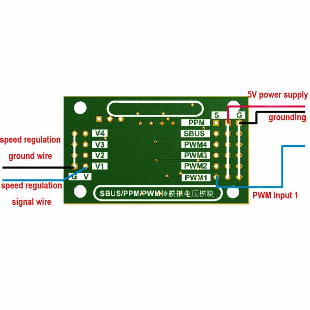 4 Channels Servo PWM/PPM/SBUS to Voltage Converter Module 0-5V Analog Signal Voltage Conversion Board for RC Airplane Drone