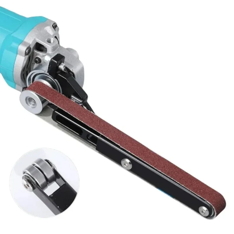 1Set M10 Angle Grinder To Belt Sander Converter, Sanding Belt Adapter Kit Compatible with 100/115/125 Models, Practical Angle Grinder Conversion Accessory for Polishing and Sanding Work