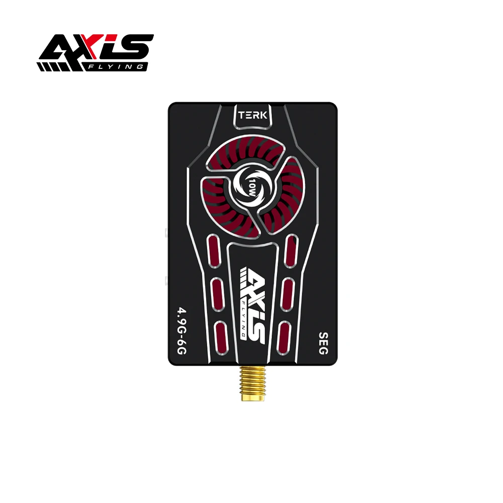 Axisflying TERK Analógico VTX 4,6-6 GHz Max 10W Transmisor y receptor de vídeo de metal FPV VTX Enlace de vídeo para transmisión de drones