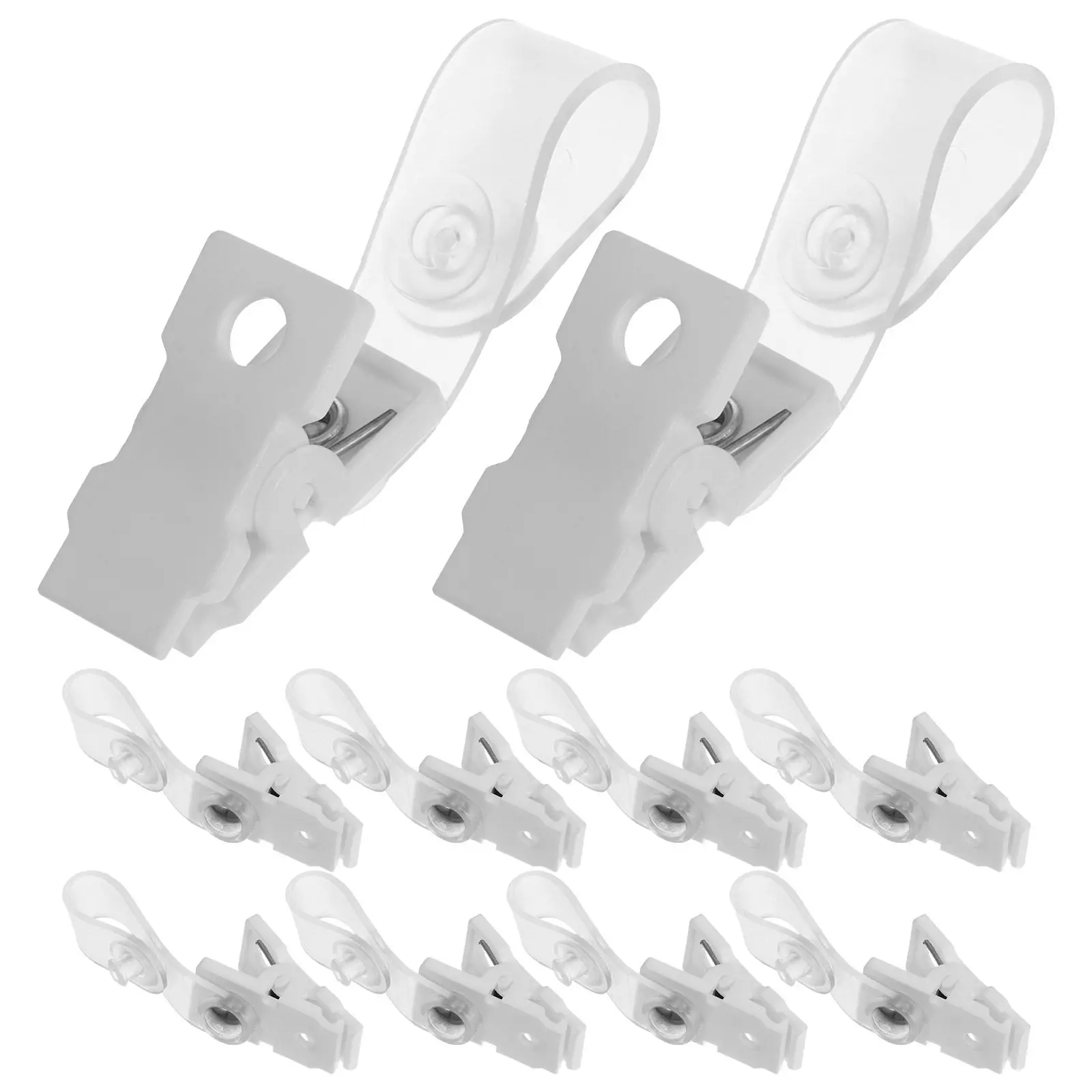 

100Pcs Plastic Badge Clips Small Sturdy Id Card Holder Clip Universal Portable for Conference Seminar Office Trade Show Event