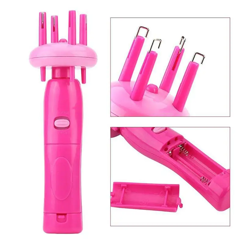 Kit de dispositivo elétrico portátil para mulheres, ferramenta de penteado DIY automático, máquina de trança, rolo de tecer cabelo