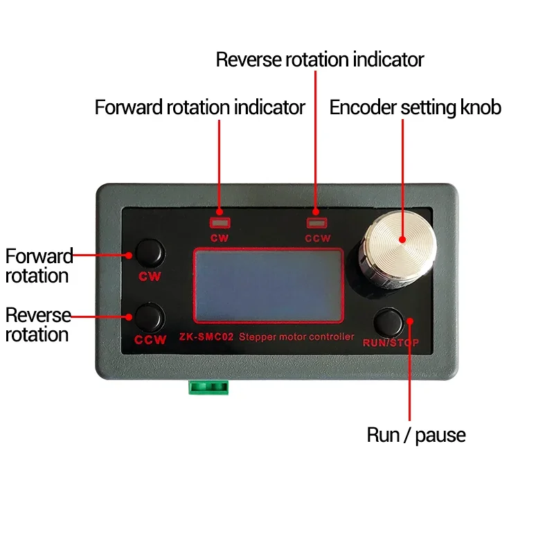 ZK-02 Driver e Controller del motore passo-passo DC 5-30V 9v 12v 24v 4A scheda di controllo della velocità a impulsi inversi PLC programmabile