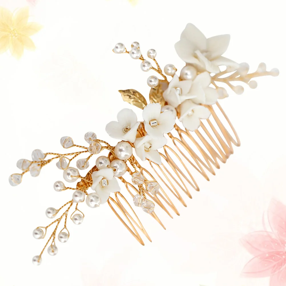 

Tiara Wedding Headdress Alloy Hair Accessories Bride Comb Golden Fashion Headwear