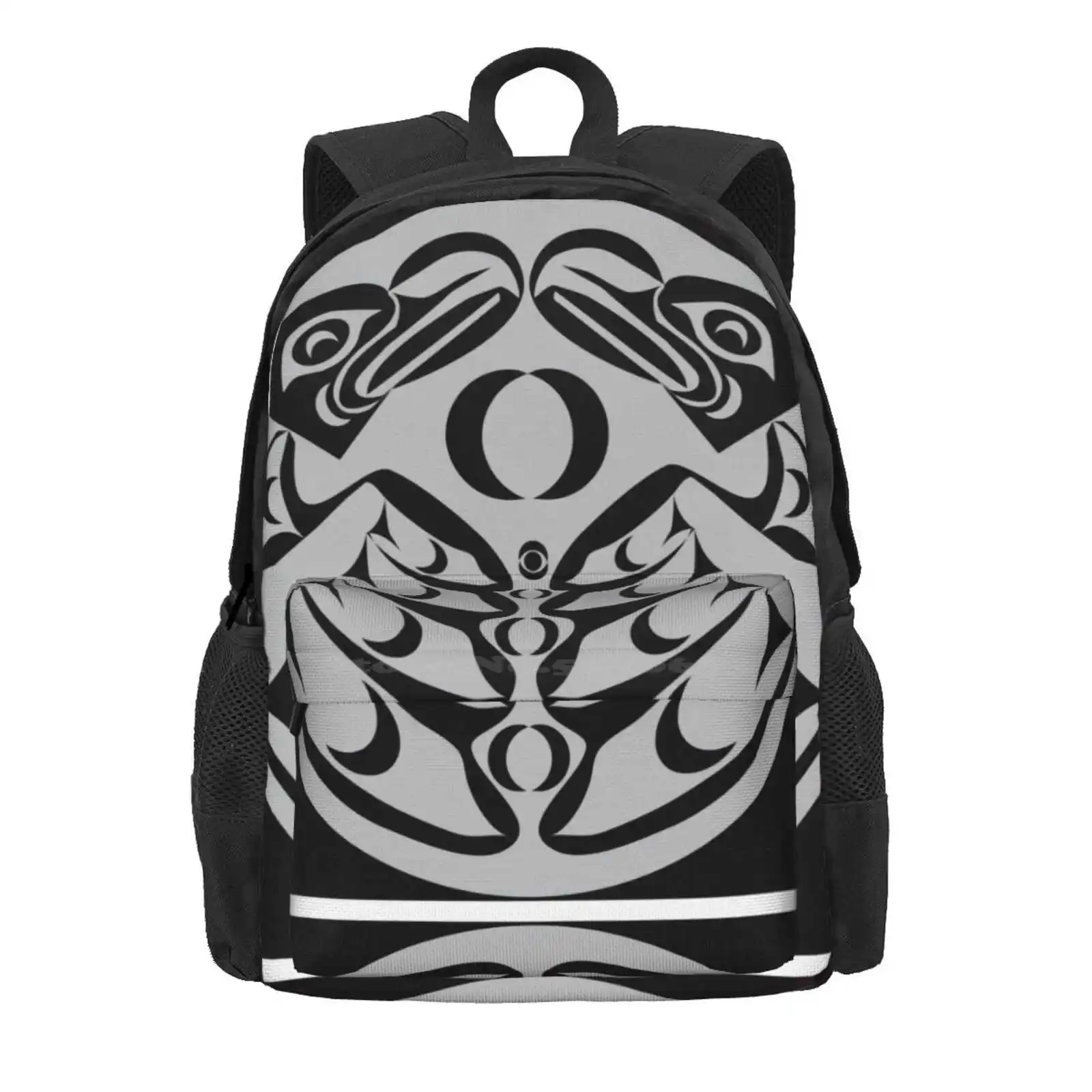 Coast Salish Eagle Hot Sale Schoolbag Backpack Fashion Bags Bird Bald Eagle Haliaeetus Leucocephalus Animal Coast Salish Art