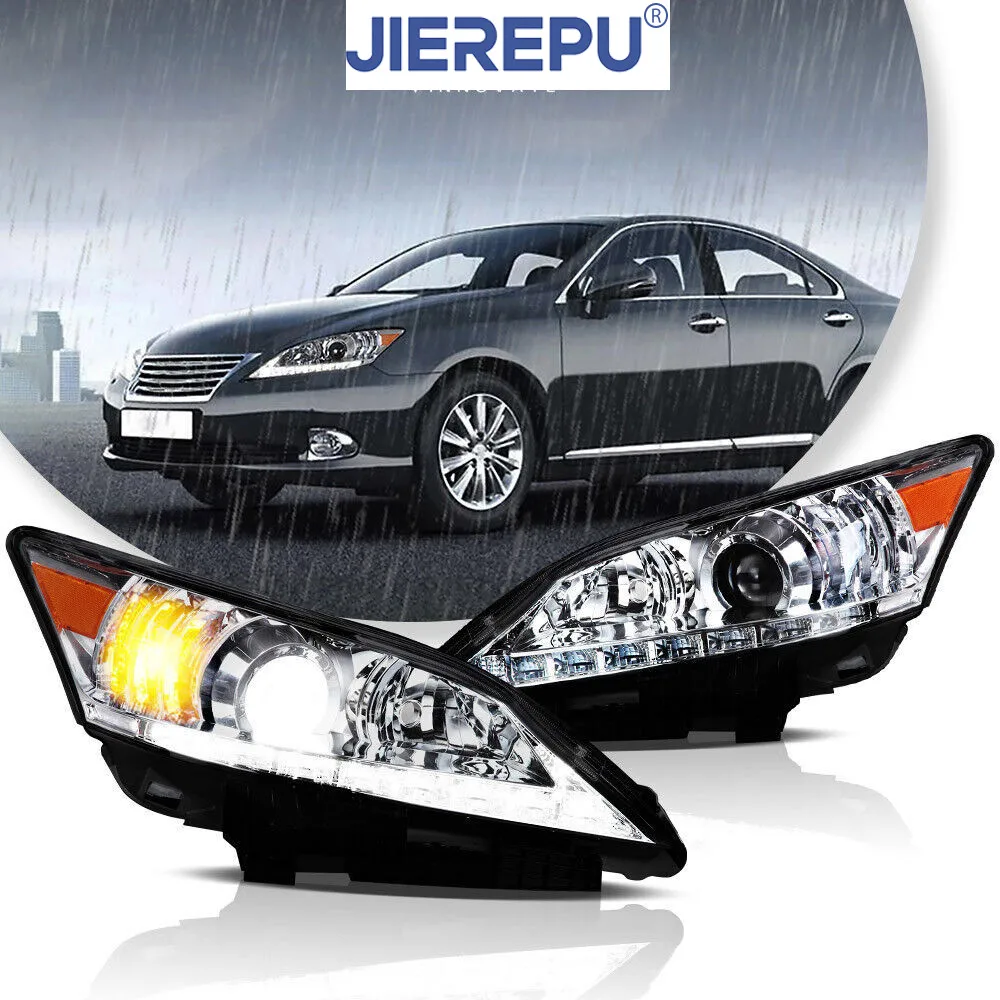 

1Pair Turn Signal Headlights For Lexus ES350 2010-2012 Reflective Bowl With Chrome