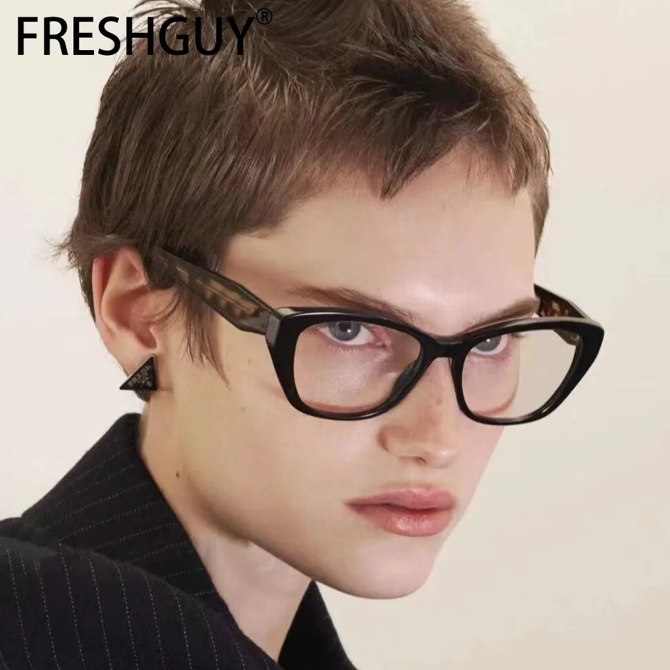 نظارات بصرية لعيون القطط من FRESHGUY للنساء ، نظارات عادية بسيطة ، نظارات مانعة للضوء الأزرق ، موضة ، جديدة ،