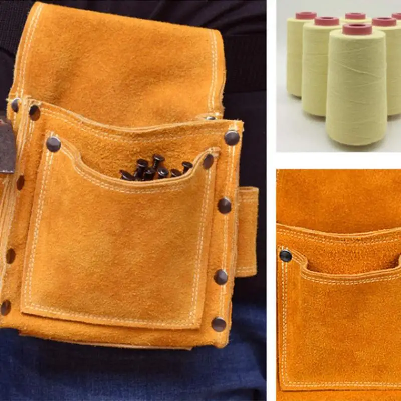 Cowhide Tool Storage Pouch Carpenter Tool Storage Pouch Woodworking Pocket Wear-Resistant Nail Waist Bag For Construction Tools