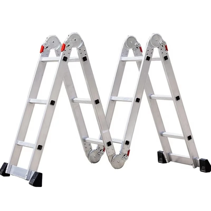 Aluminum folding hinged ladder Household multi-purpose ladder