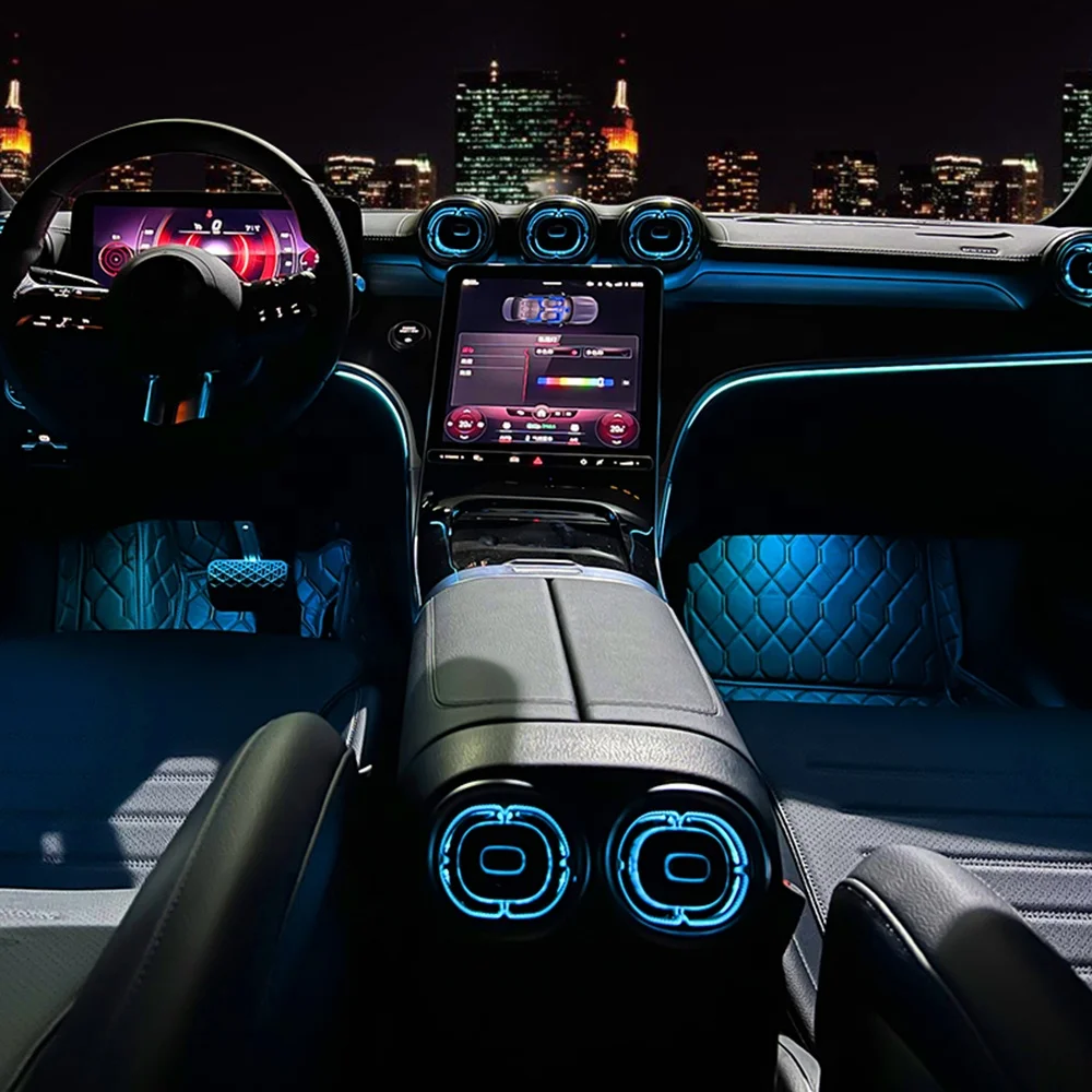 Presa d'aria per turbina per auto Presa d'aria decorativa per luce ambientale Prese d'aria CA per Mercedes Benz Classe C W206 GLC X254