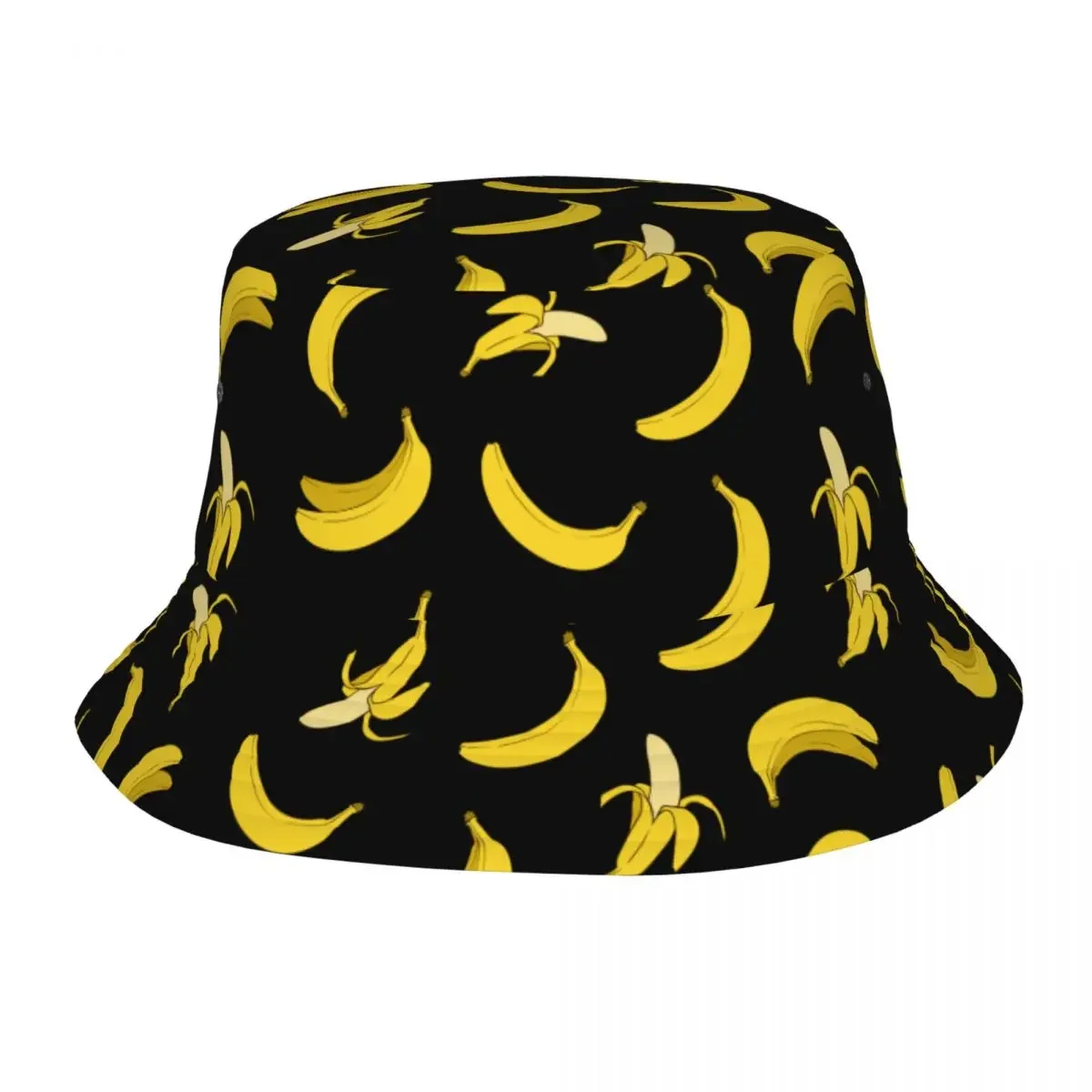 Banana Bucket Hats Spring Headwear Stuff Fruits Fishing Fisherman Cap for Outdoor Unisex Bob Hat UV Protection