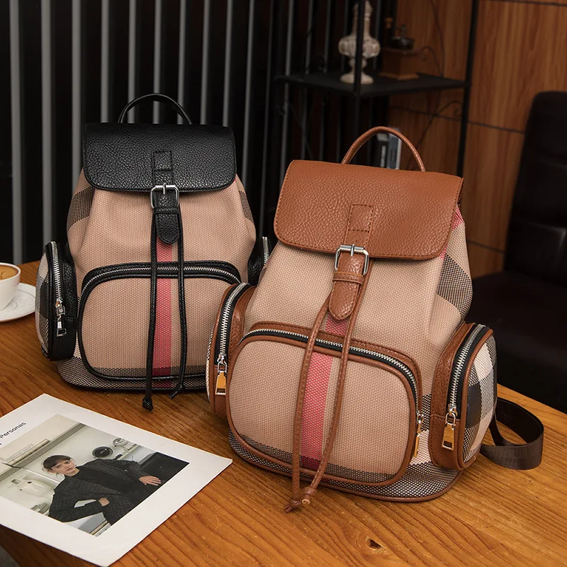 

2025 Vintage Drawstring Backpack for Women - Stylish Spacious Rucksack, Minimalist Work Tote & Casual Daypack