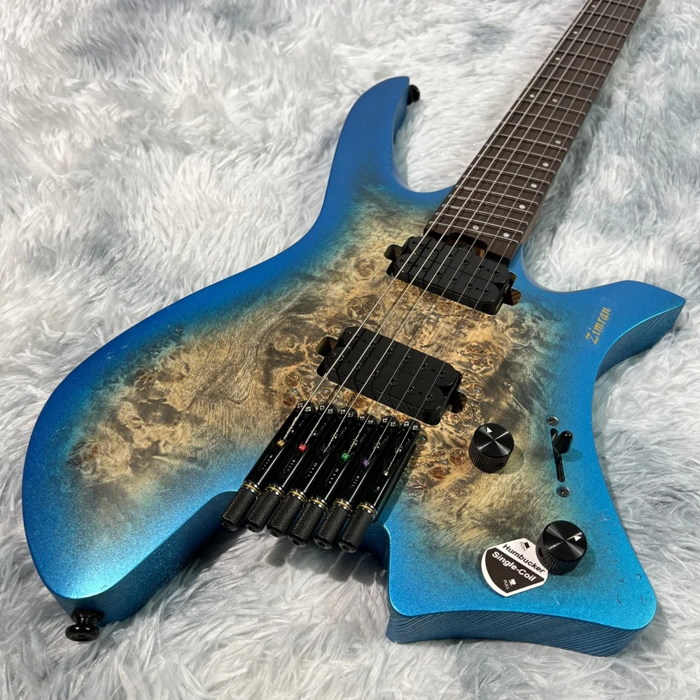 6-string headless guitar; portable guitar; high quality; rosewood fingerboard; roasted maple neck; stainless steel frets