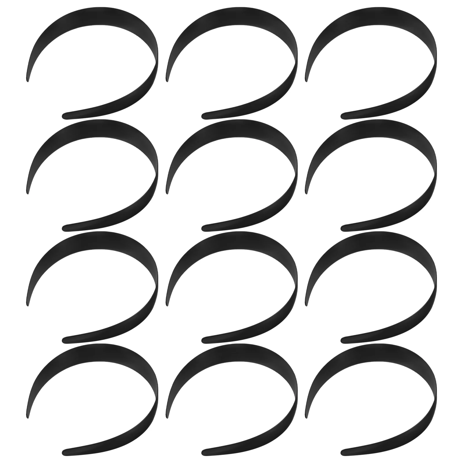 12 Pcs Base Headband Women DIY Hairpiece Accessories Plastic Headbands Blank Simple Making Supply Materials Hoop Miss