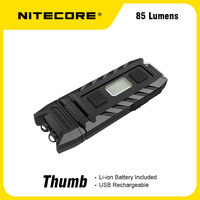 Nitecore Thumb USB Rechargeable White +Red LED Worklight 85Lm Lightweight Pocket Flashlight Light