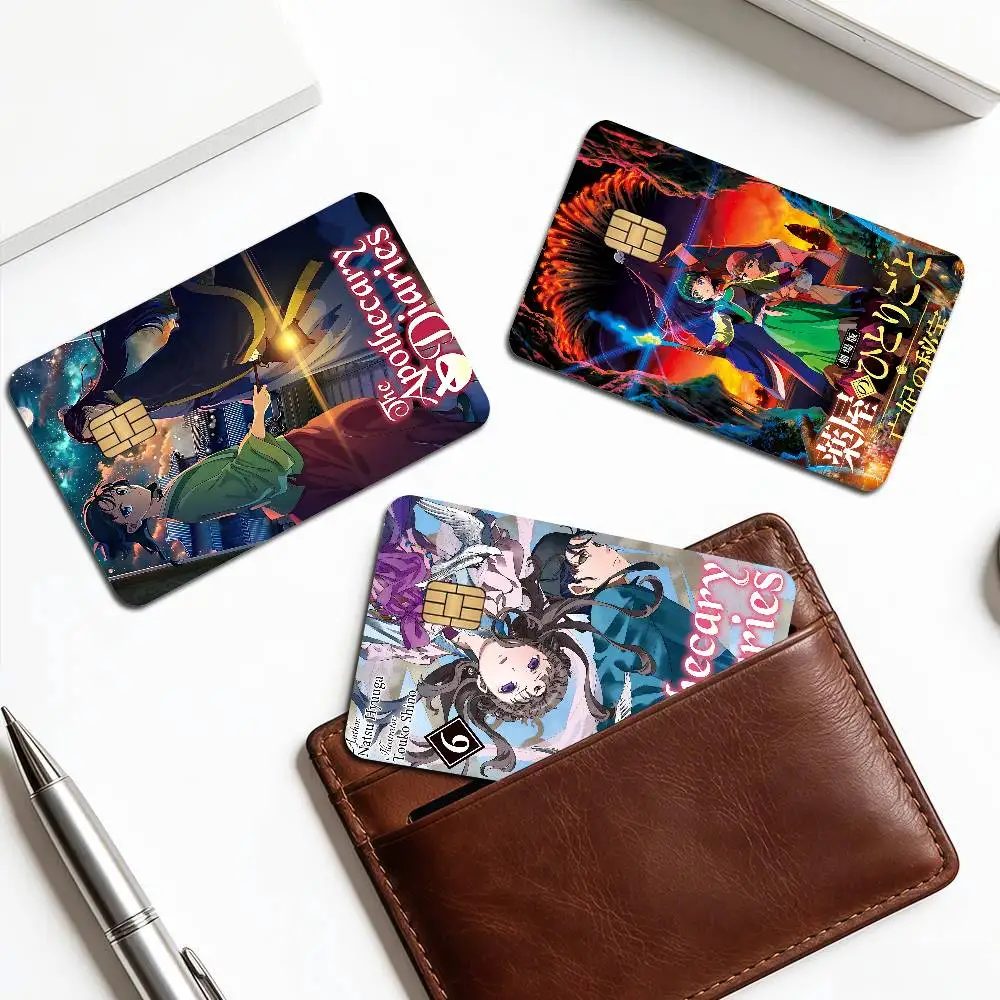 Anime The Apothecary Diaries Credit Card Skin Stickers For VISA Bank Card Transportation Card Waterproof Sticker Anti-scratch