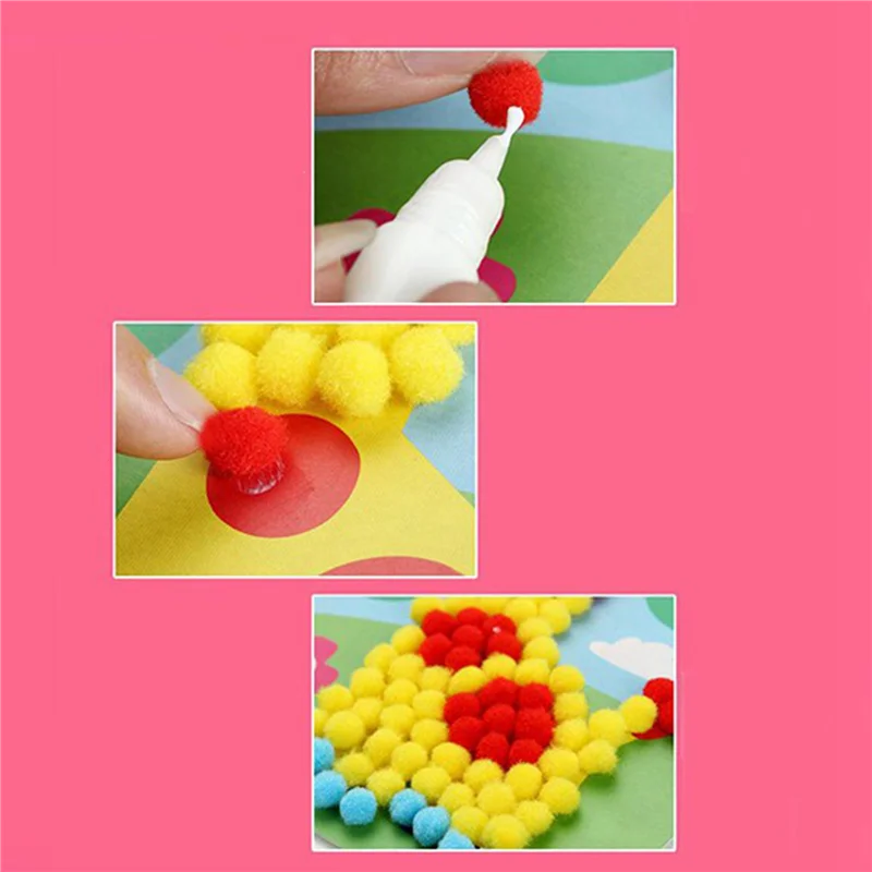 1000 Pcs 10Mm Soft Round  Pompoms Ball Mixed Color DIY Decoration Craft Making And Hobby Supplies
