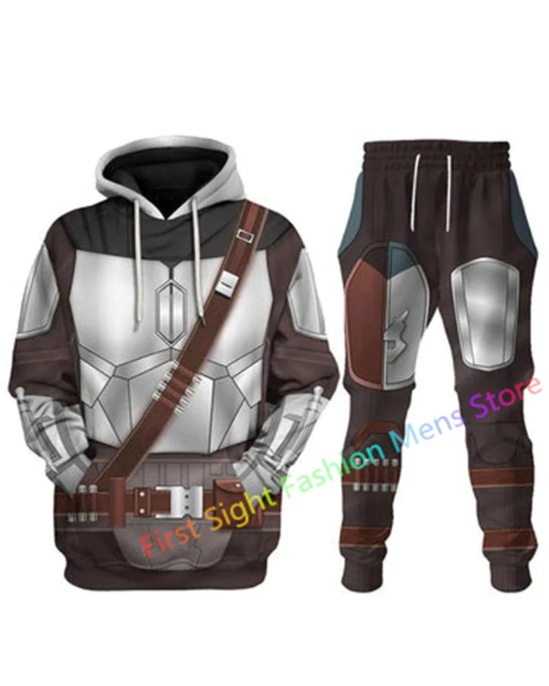Darth Cos Vader Cosplay Anime Uniform 3D Printed Men\'s Hoodies Suits Fashion Sweatshirt Sweatpants Design Tracksuit 2 Piece Set