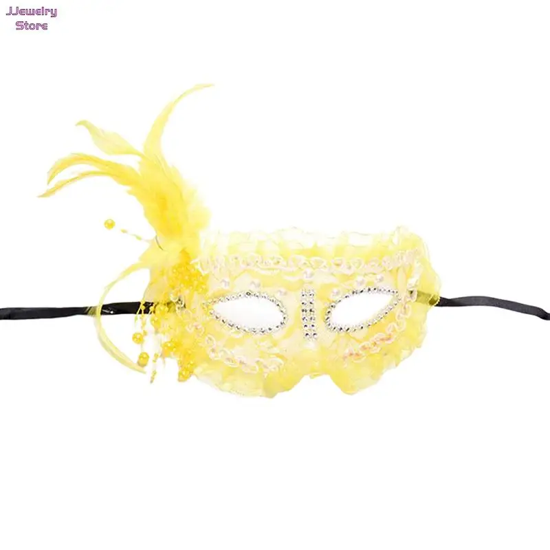 Masques Tim Ade en dentelle pour adultes, costume d'Halloween, fête de princesse de Rh, plumes, carnaval sexy, accessoires pour femmes, mode