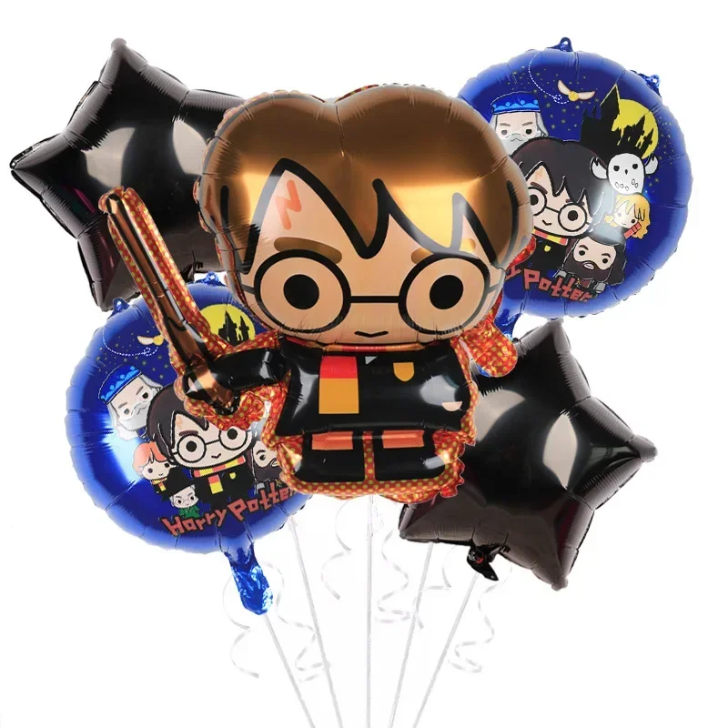 Fashion Trend Magic Academy Hogwarts Balloon Set Birthday Presents Gifts Theme Party Decoration for Children Aluminum Film Set