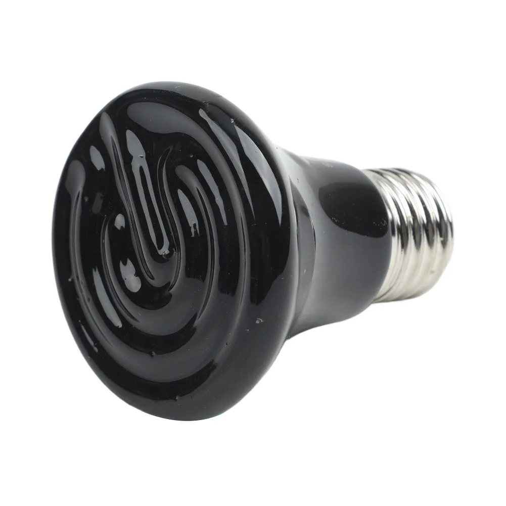 1 Pcs Heat Emitter Bulb 25W/50W/75W No Light Emitted Olerates High Temperatures From Reptile Heat Or Light Bulbs