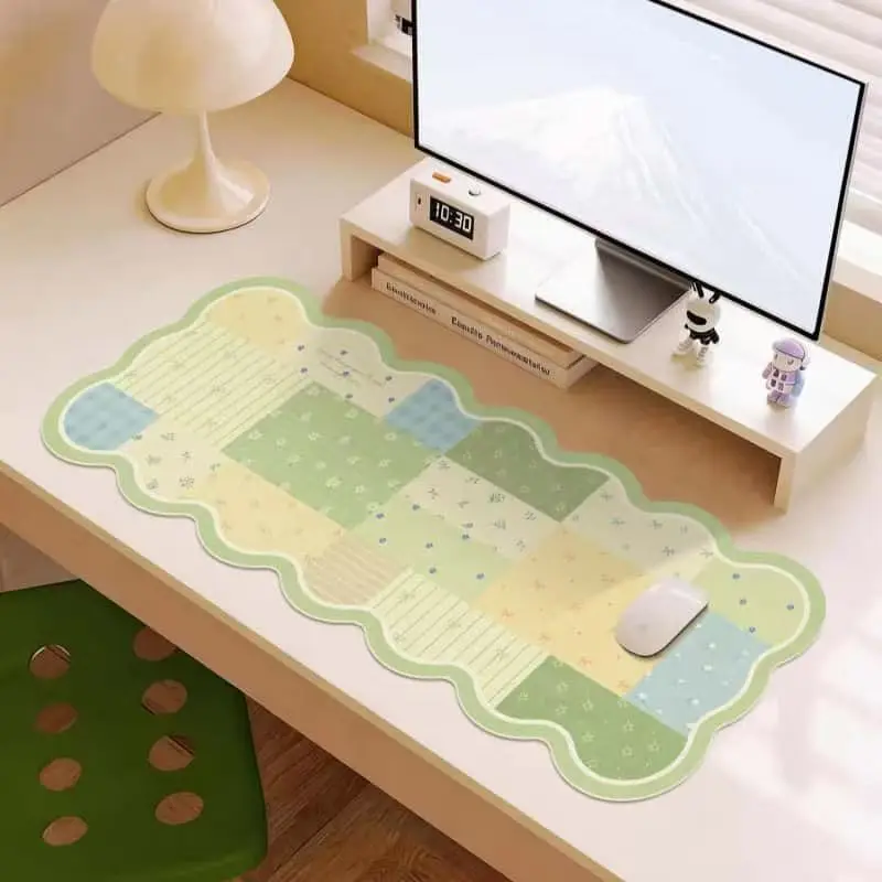 Cartoon illustration mouse pad oversized cute girl dormitory computer table pad large keyboard pad