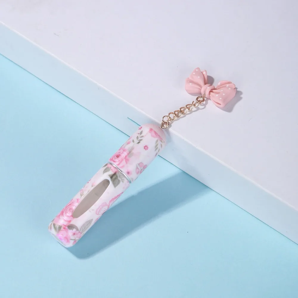5ml Mini Perfume Bottle Leak-proof with Pendants Spray Rotating Bottle Refillable Empty Cosmetic Containers