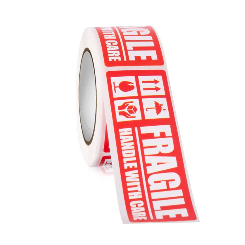 150pcs Fragile Stickers Roll Fragile or Bend Handle with Care 2.5cm*7cm Shipping Label Packaging Remind Labels Thank You Sticker
