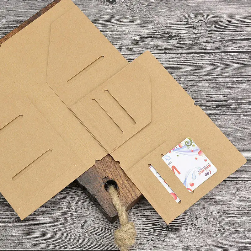 

Multi-size Kraft Paper Notebook Travel Journal Insert Pocket File Card Holder Tickets Cards Storage Bag Stationery Organizer