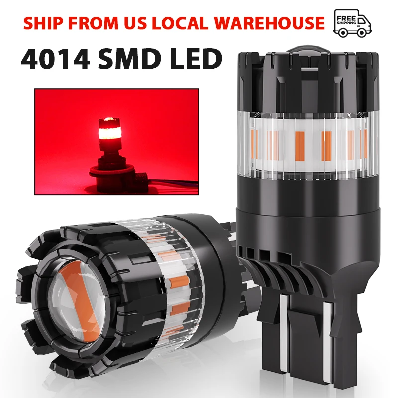 

Автомобильные фары 7443 W21/5W 7440 W21 WY21W T20 Светодиодные лампы Canbus высокой яркости 4014-SMD Стоп-сигналы заднего хода Дневные ходовые огни 2 шт.