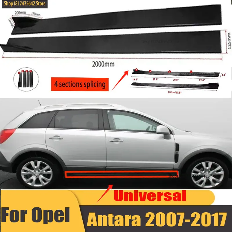 

Universal Car Side Skirt 8 Pcs 2.2m Winglet Splitters Lip Side Spoiler For Opel Antara 2006-2017 Chevrolet Captiva 2006-UP