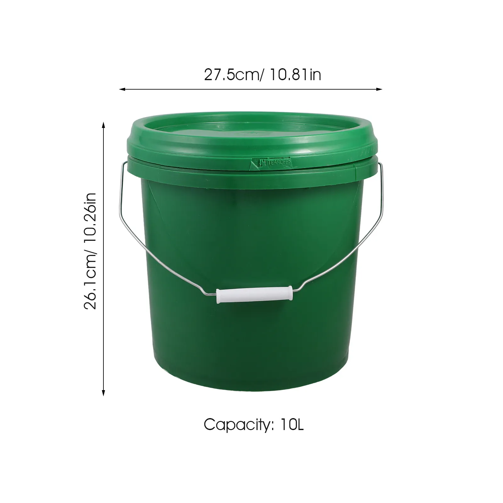 Food Grade Plastic Bucket Lid Thickened Multi Functional Storage Household Bath Farm Cleaning Large Capacity Plastic Pail Handle