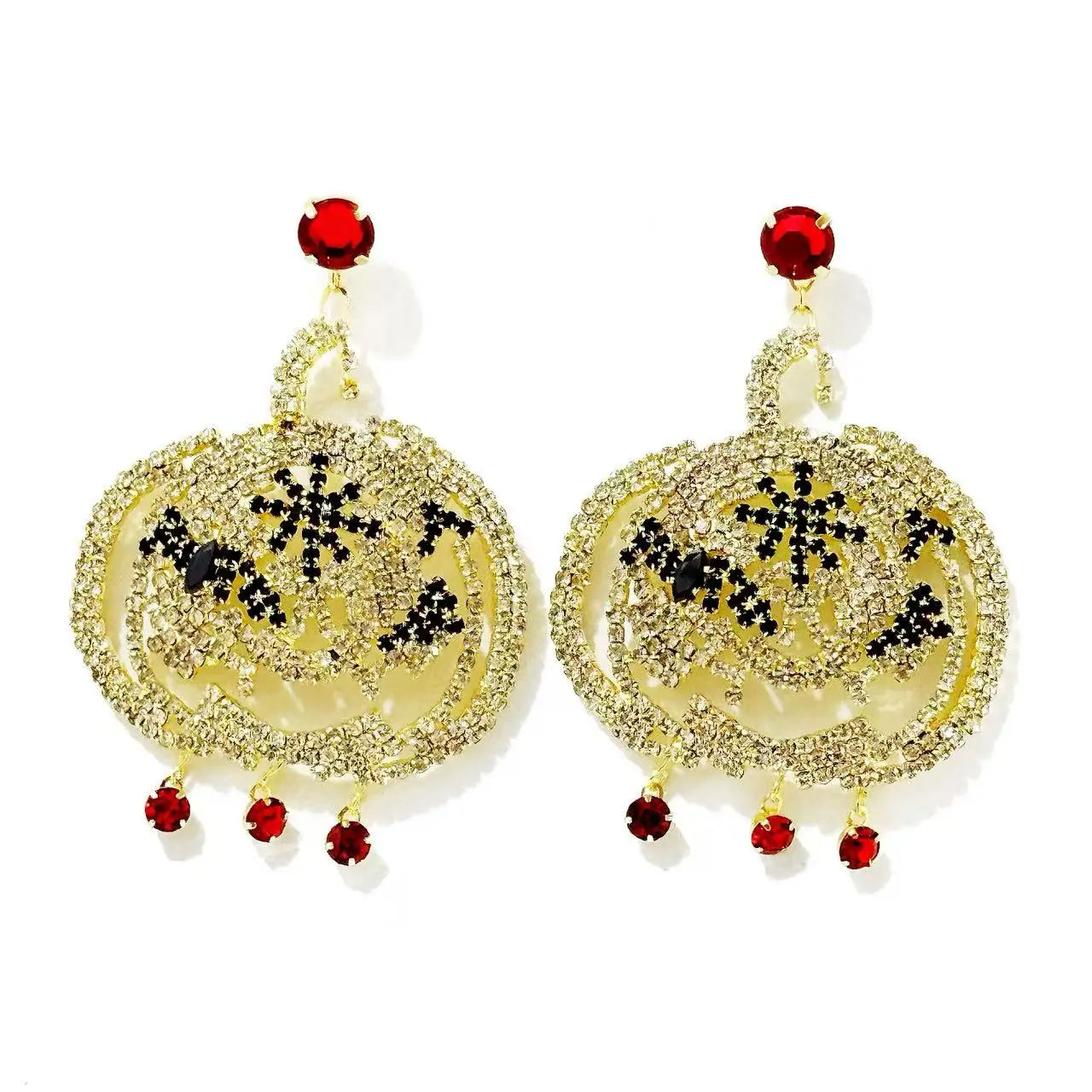 New Halloween Pumpkin Earrings, Hollow Pumpkin Lantern Pendant Earrings, Party Party Party Accessories