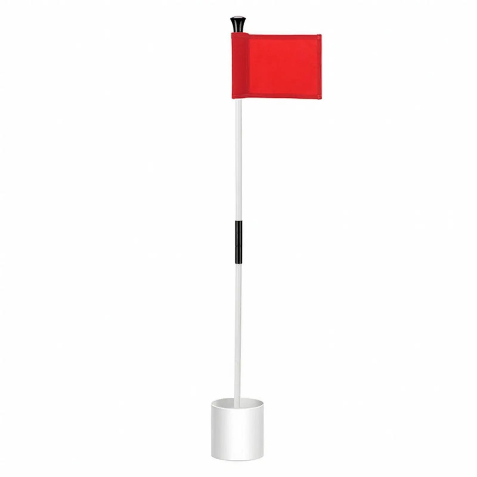 Fiberglass Golf Flagpole with Detachable Two Piece Design Nylon Flag for Portable Training Green Practice Marker