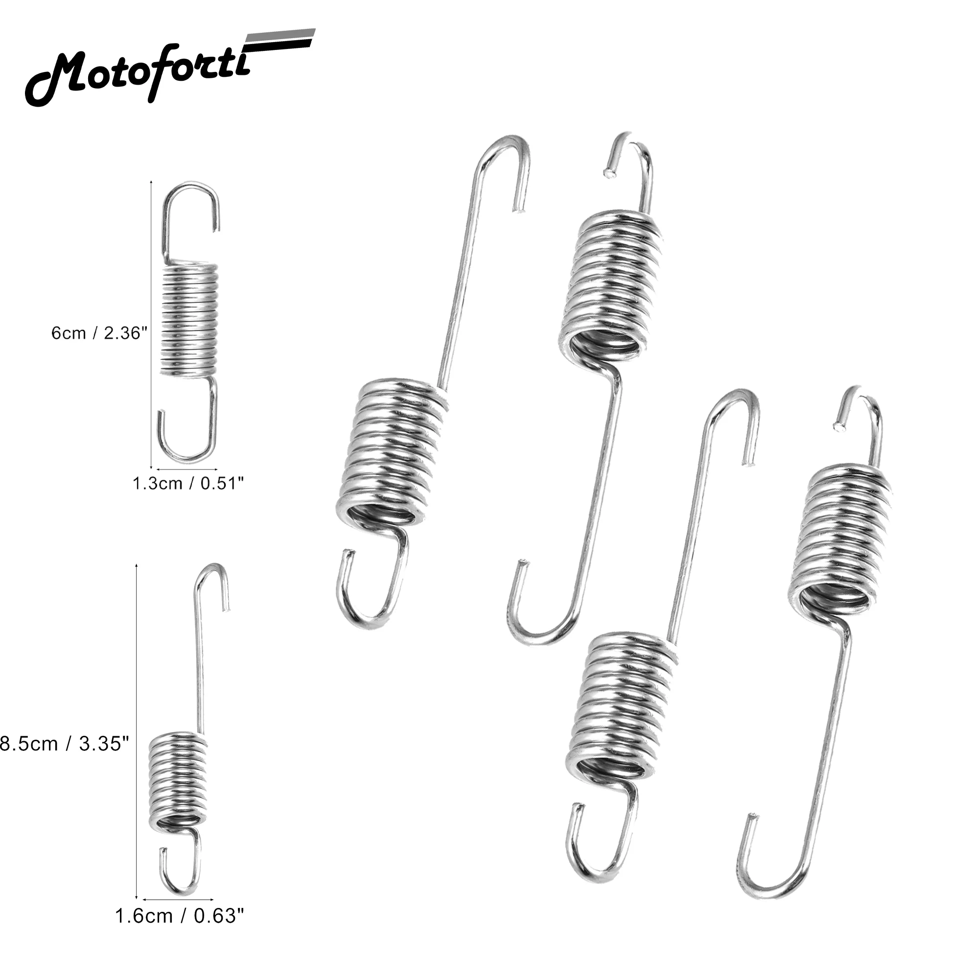 Motoforti 4pcs 10pcs 6cm 8.5cm Length Brake Return Spring Plated Steel Motorcycle Brake Pedal Return Spring for Honda CG125