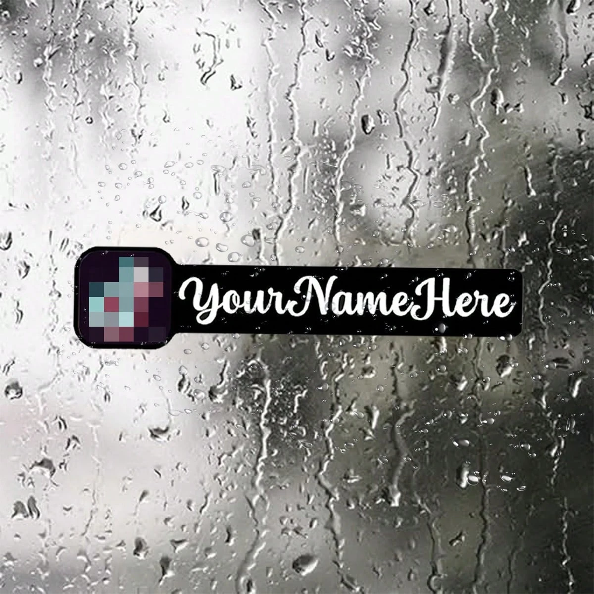 ملصقات موقع العنوان المخصص، اسم المستخدم، العلامة التجارية، ملصقات السيارات بشعار الوسائط الاجتماعية، شخصية لك! خيارات الخط/اللون/الشعار #5