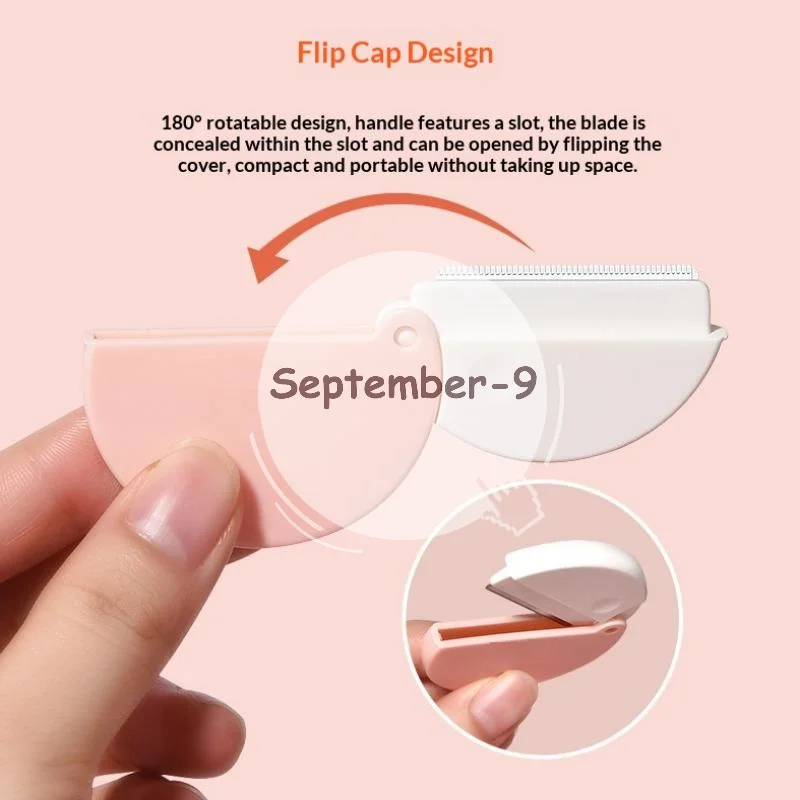 Stainless Steel Eyebrow Trimmer Round Folding Blade for Accurate Eyebrow Shaping Safe Use for Home Travel