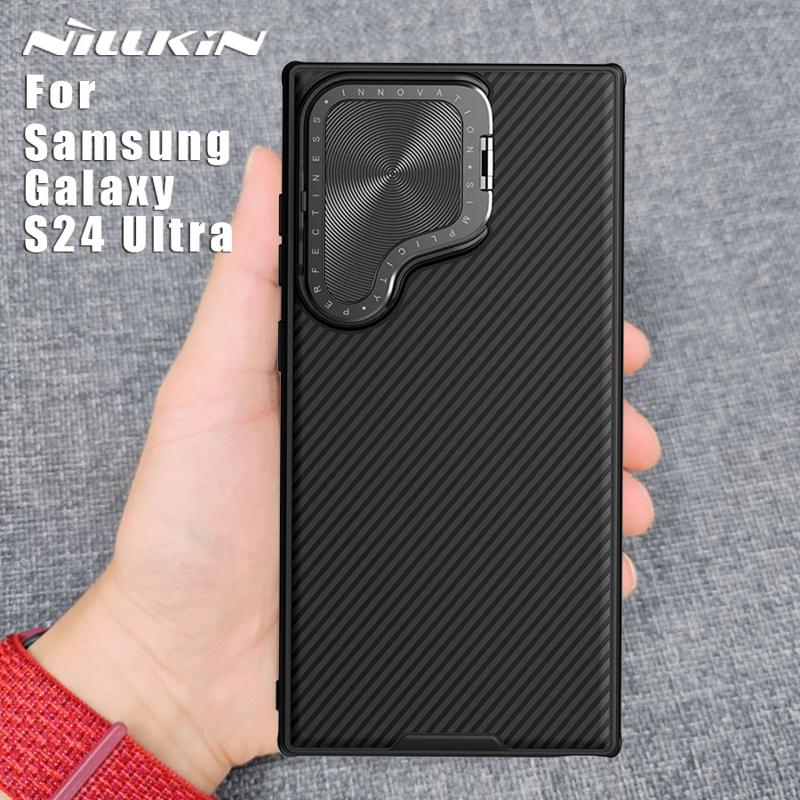 

NILLKIN for Samsung Galaxu S24 Ultra 5G case Camshield Prop Lens 360 full Camera Protection frosted TPU PC Back cover