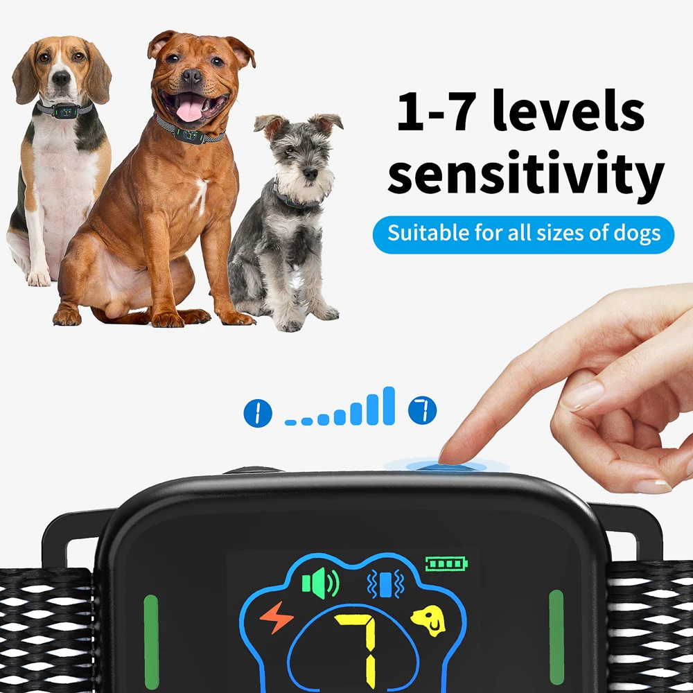 Anti-Bark Collar Anti Barking Antiladridos For Dogs Anti Bark Device Dog Electric Sheet Electro Schocker Supplies Things Pets