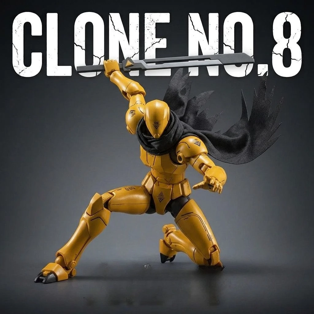Clone No.8 1/12 Scale Movable Poseable Assembled Action Figure DIY Human Model Kit Hobby Collectible Mecha Warrior Figurine Gift