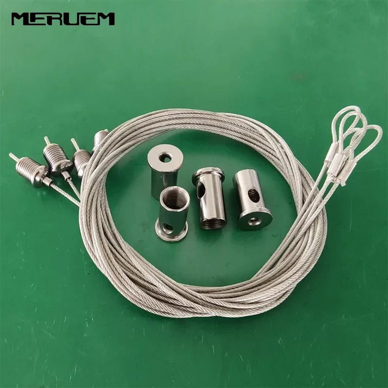 

2m T-shaped accessory aperture 5.5mm Steel Cable for Lifting various Panel Lights, 4 Wires/set Can Be Used