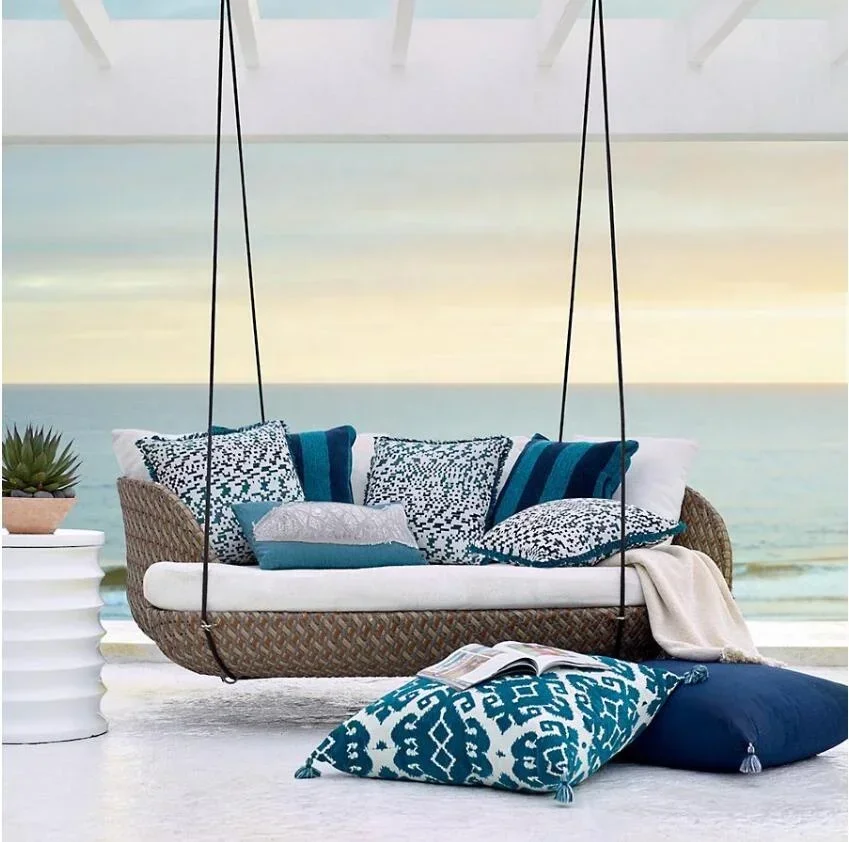 2026 Patio outdoor garden sets hotel pool rattan hanging chair daybed furniture