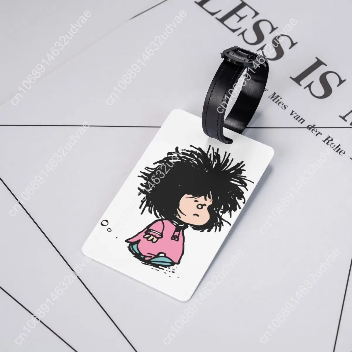 Custom Humor Manga Mafalda Luggage Tag Custom Quino Argentina Cartoon Baggage Tags Privacy Cover ID Label