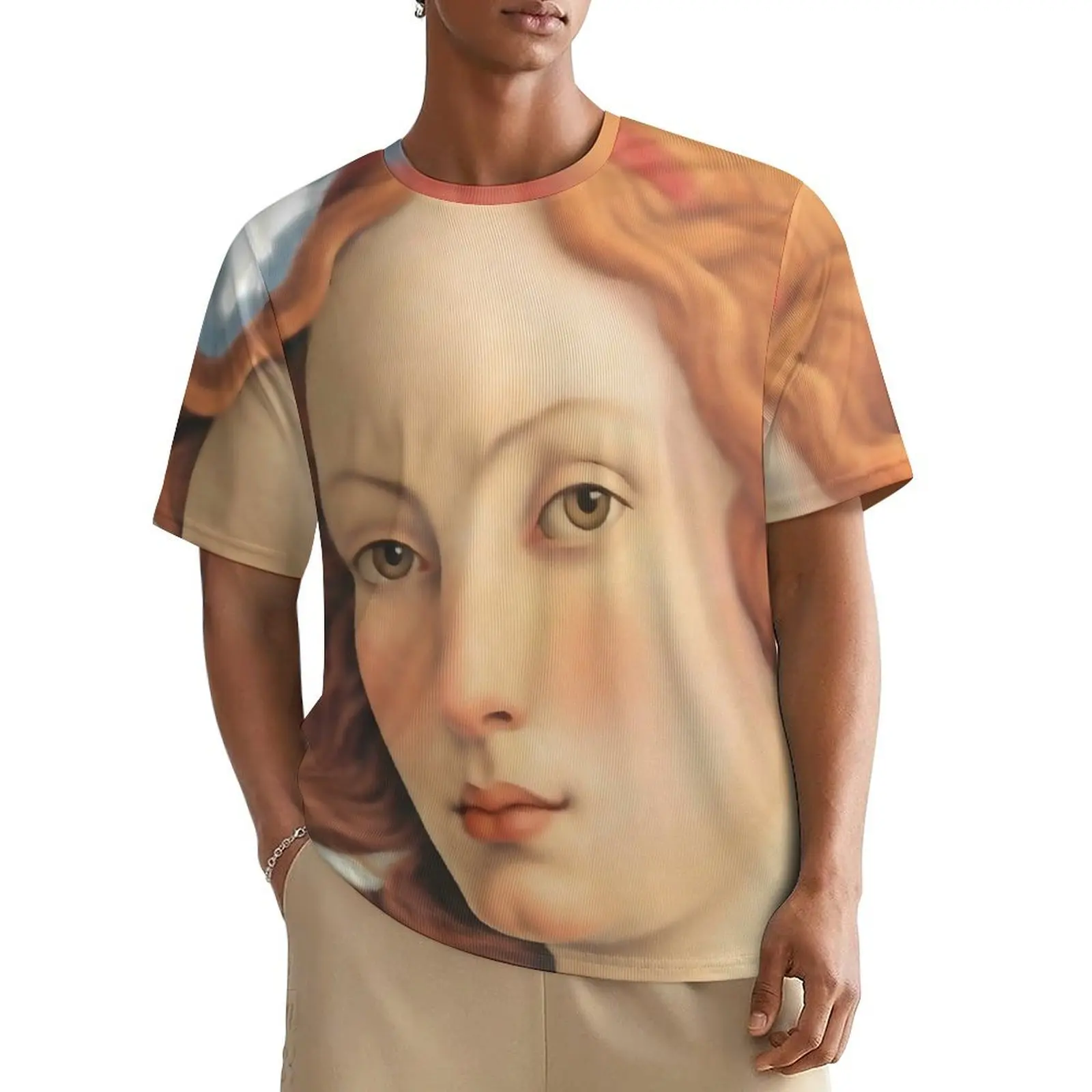 Summer T Shirt Venus by Sandro Botticelli T-Shirts Portrait of Goddess Street Style Hip Hop Tees Man Short Sleeve Oversized Tops