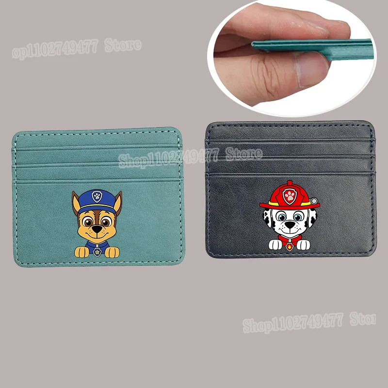 1PCS Anime PAW patorl Man Purses Ultra Thin Mini Bank Credit Card Holder Wallet Simple Women Coin Cards Cover Pouch Case Bag