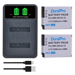 EN-EL12 Battery and Charger for Nikon Coolpix B600, S32, S8000, A1000, S9600, S9700, P310, A900, S100, S610, S620, S630, S640